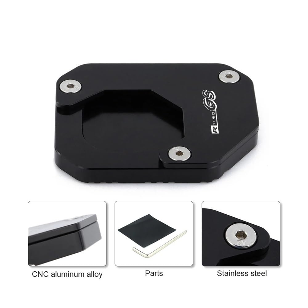 Almohadilla Pata Cabra para R1150GS 1999-2002 2003 2004 2005 2006 R1150 GS R 1150 Alargador Kickstand Soporte Placa Pad Motocicleta CNC Lateral