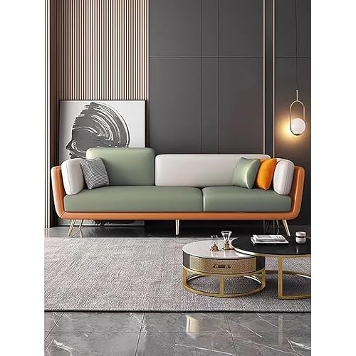 Image of Black Wood Modern Luxury Velvet Fabric 3 Seater Sofa in Bug Resistant Solid Wood for Bedroom, Living Room, Dining Room, Drawing Room, Home Office (Green & Brown, 3 Seater, Classic)