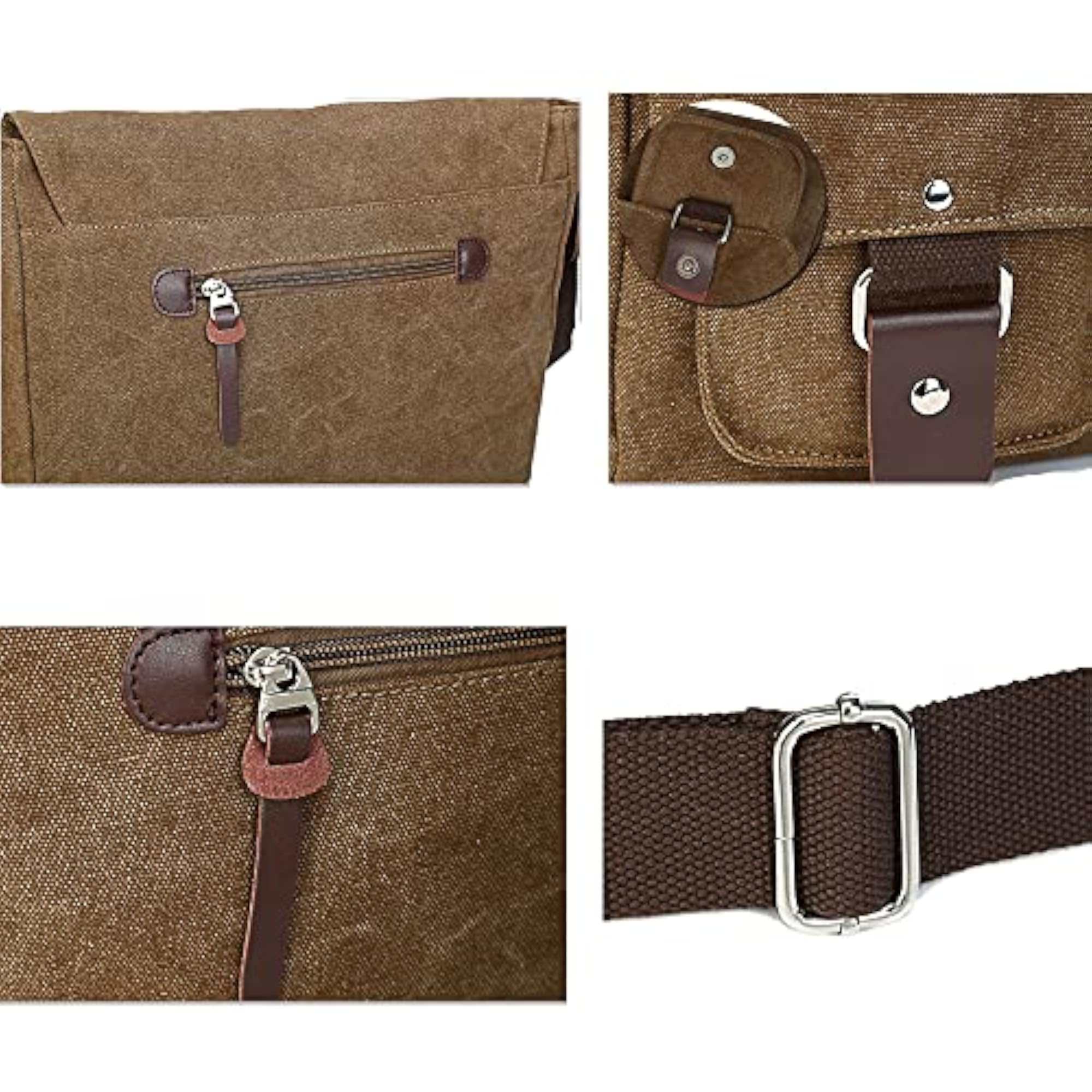 Men's Vintage Canvas Messenger Bag, Multifunctional