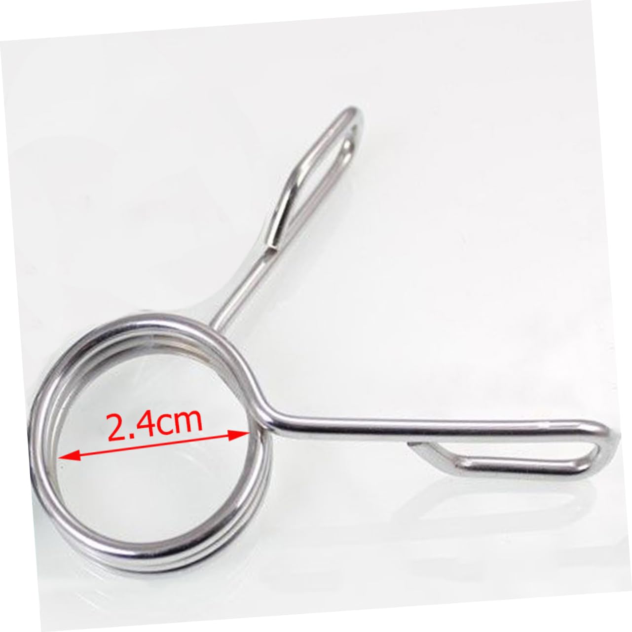 Dumbbell Barbell Clamp Spring Clip Collars 2.4cm Inner Diameter Barbell Clips for Weights Sturdy Steel and Safe Plastic 5pcs Package