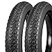 GRELiving 20x3.0 Zoll Fahrradreifen Fat E-Bike–Tires 76-406 mit Anti-Rutsch-Profil Für Elektrofahrräder (Schwarz 2er-Reifen (nur Reifen Ohne Schlauch), 20x3.0 Zoll)