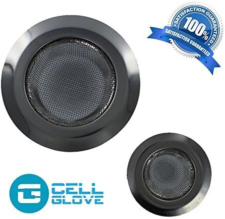 Kitchen Sink Strainer 2PCS Stainless-Steel - Large Wide Rim 4.5 Diameter - Small Rim 2.75 Diameter - Cell Glove by Cell Glove