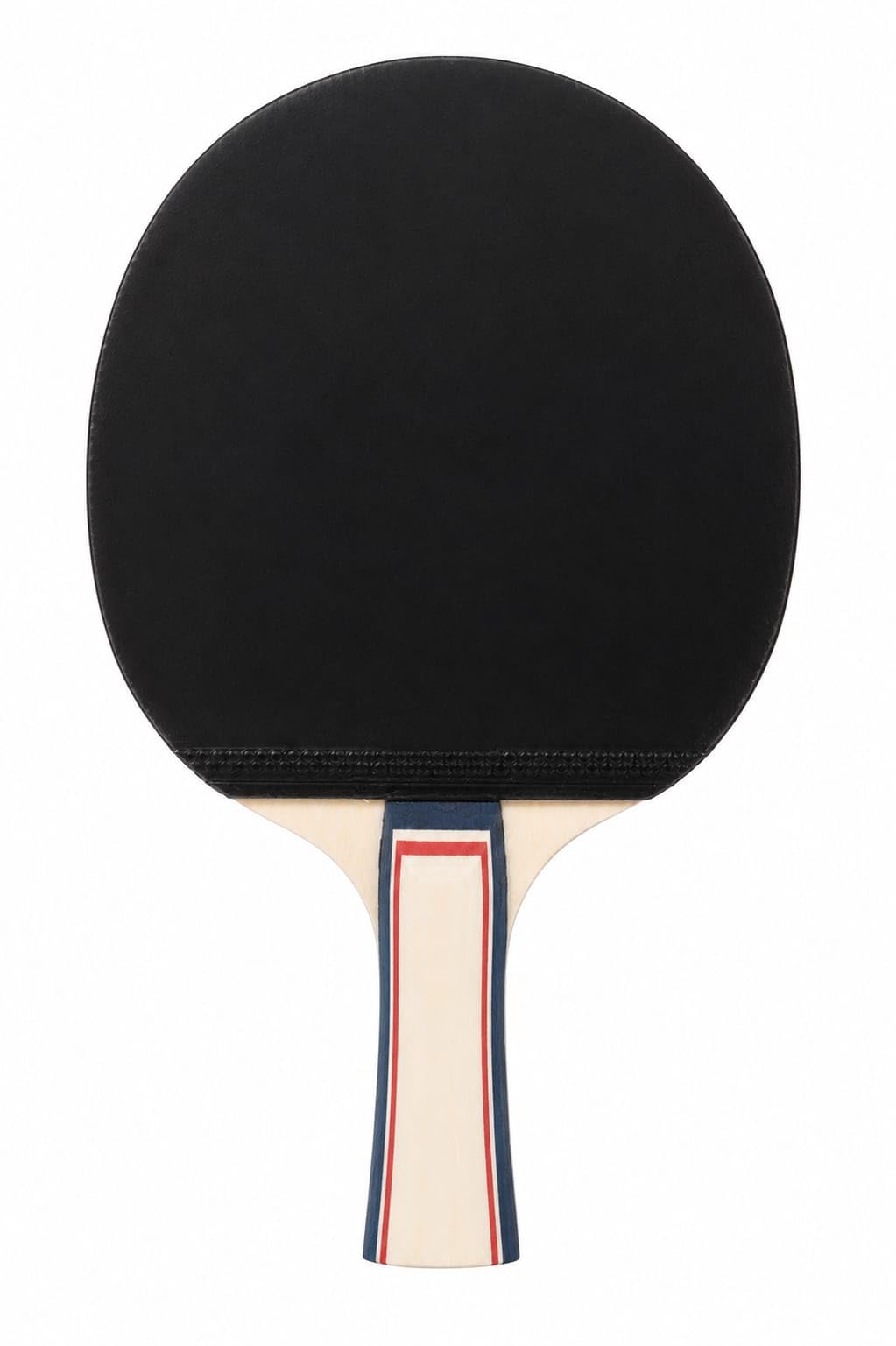 Table Tennis Racket with Rubber Blade and Wooden Handle | Black Rubber Surface, Wooden Handle, Singles & Doubles Play, Indoor Sport, Spin Control-image-41