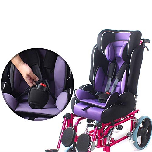 Foldable Adjustable Manual Wheelchair For Aged 1-12 Child Kids Boy Girl, With High Backrest, Dining Table, Full Recline, Cerebral Palsy Childrens Wheelchair #TOP3