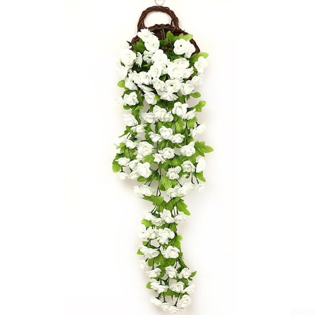 Panier suspendu en lavande artificielle 85 cm résistant aux UV Violet (blanc)
