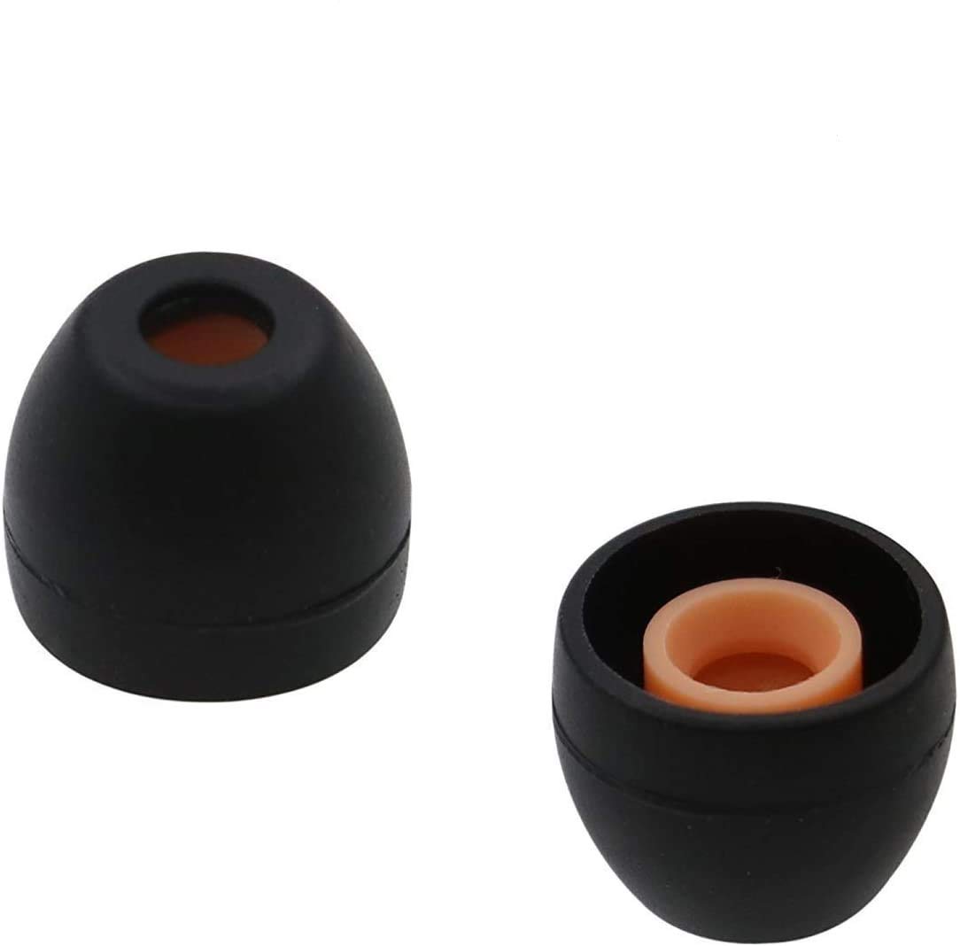 Syga Silicone Earbuds Tips for Sony XBA, MDR, Senhai and UE Series in-Ear Earphone Headsets, Hybrid Eartips, Original Colombian Brother Earmuffs Headphone (Smallsmall(9mm and 3.5mm Diameter), Black)