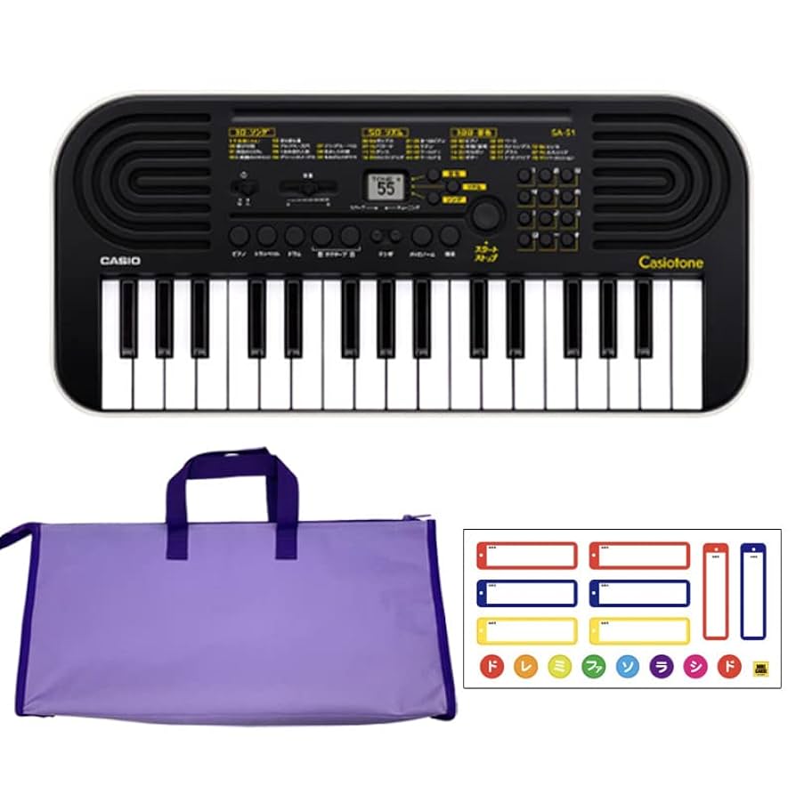 Amazon | CASIO ミニ鍵盤キーボード SA-51(ブラック) + 持ち運び