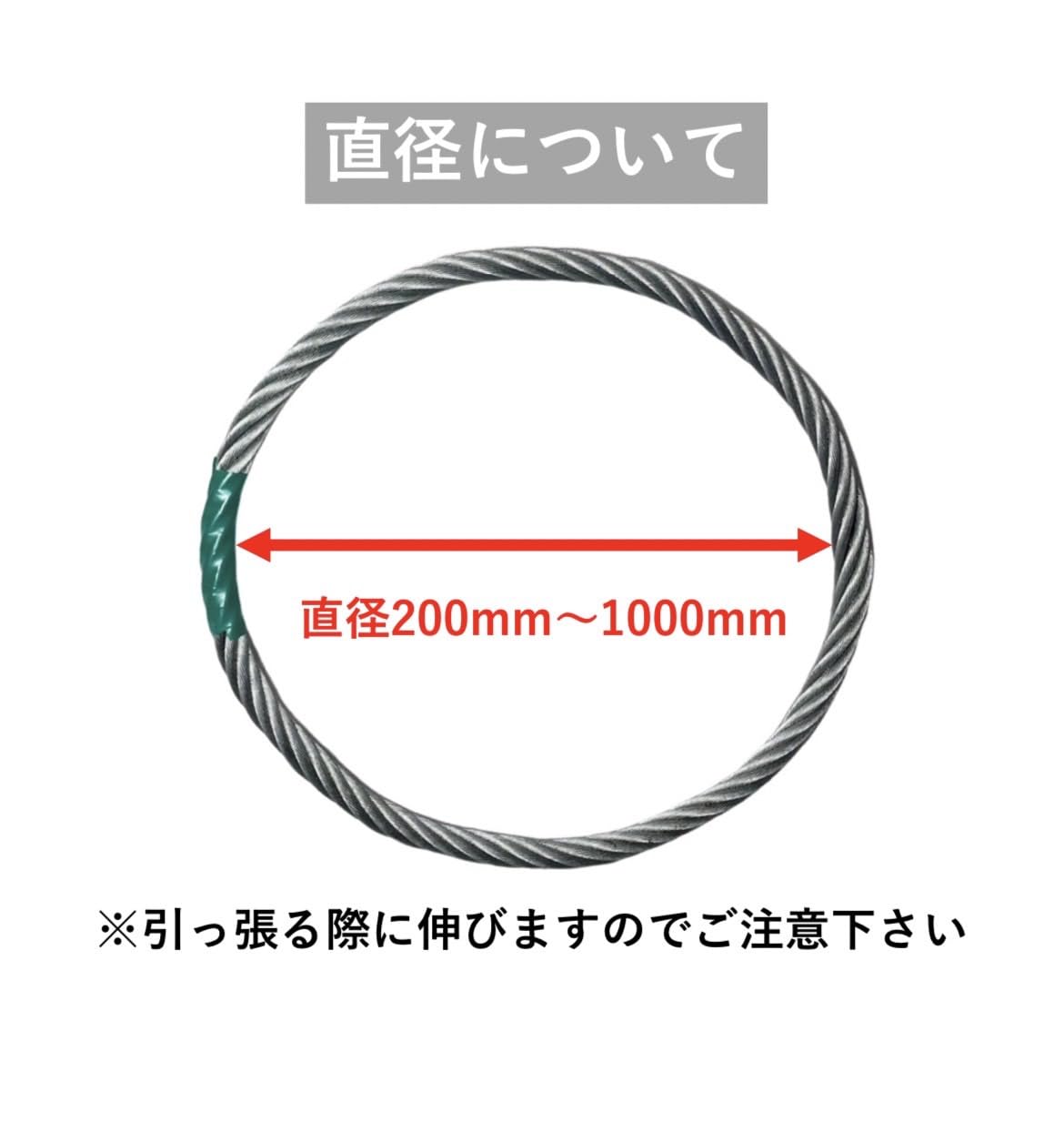 Amazon | グロメット【エンドレス】加工 玉掛けワイヤ 台付けワイヤ 