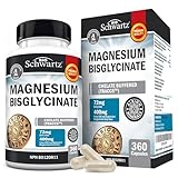 Magnesium Glycinate | Calm Magnesium for Sleep & Relaxation | Muscle, Bone & Joint Support | Maximum Absorption & Bioavailability | Mag Bisglycinate Supplement 400mg | 360ct, Four-Month Supply