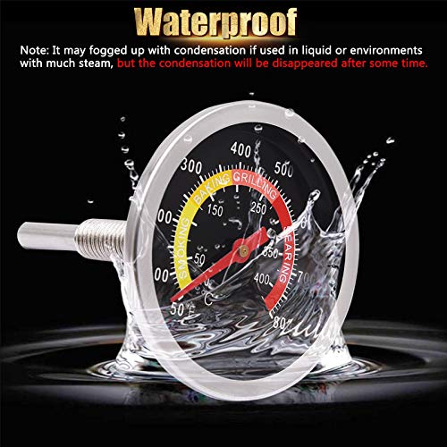 Grill Thermometer Smoker Temperature Gauge Charcoal Grill Pit Smoker Thermometer Heat Indicator For Meat Cooking Beef Pork Lamb, 2 3/8Inch Grill Temperature Gauge With Fahrenheit #TOP6