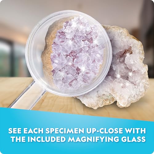 National Geographic Outer Space Dig Kit – Excavate 5 Real Rock & Gemstone Specimens | Includes Dig Brick, Excavation Tools, Magnifying Glass & Learning Guide, Fun Space-Themed STEM Activity for Kids - Image 6