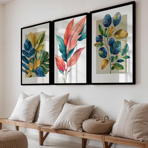 Image of NoWorries Modern Anime Wall Art Frame Paintings 300 GSM Premium Prints | Cool, Anime Character Print & Typography Frames | HD Quality Stylish Wall Paintings Home Decor for Living Room, Office & Bedroom | Wooden Finish Wall Art Frames (Set of-3) (BLACK, ART-14, 13X19INCHES)