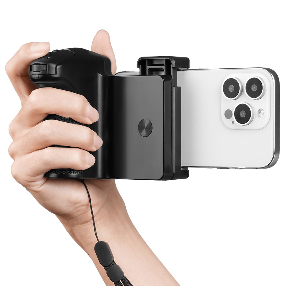 HOTUT Support de Poignée Smartphone, PoignéE Détachable Bluetooth Obturateur Camera, Peut utilisé comme Banque Alimentation 5000 mAh, Trépied Portable pour Selfies Prise Vidéo pour à iPhone Android