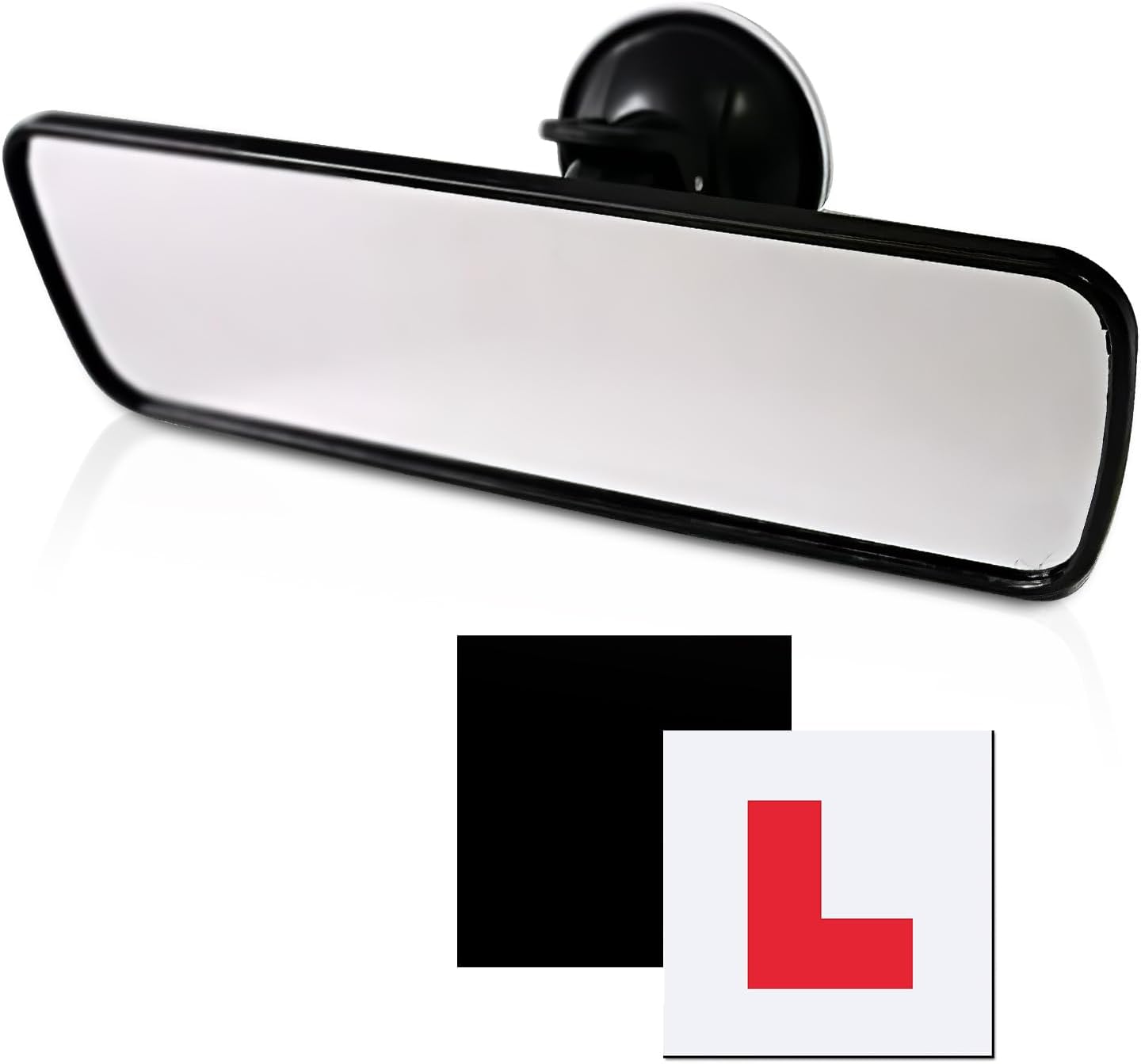 Learner Driver Car Mirror Set, Rear View Mirror Kit with 2 Magnetic L Plates & Interior Rear View Mirror, Universal Fit for Beginners, New Drivers, Practice Lessons, Car Accessories