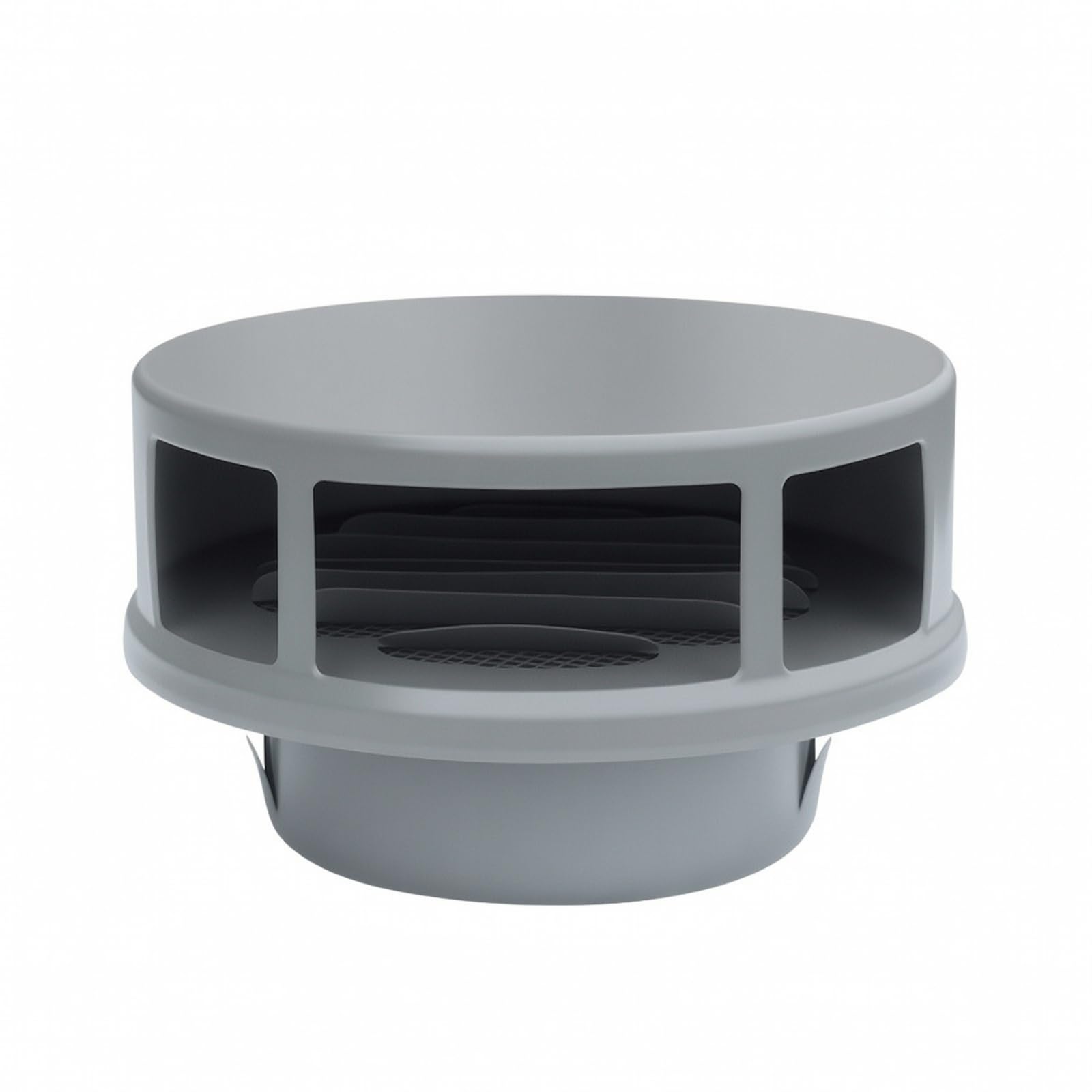 Griglia di Ventilazione Rotonda Resistente Intemperie, Terminale di Scarico con Griglia, Elegante, per, Grigio, 180MM