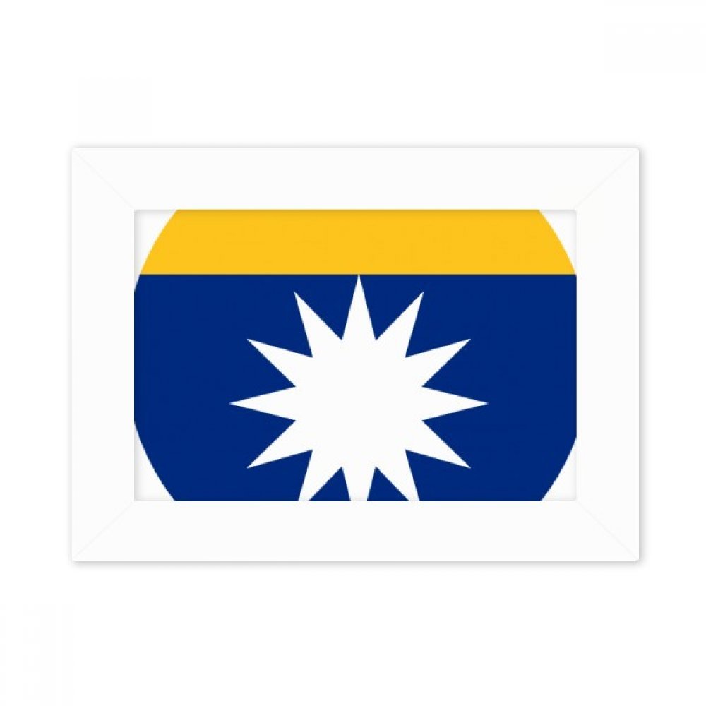 Marco Nauru Oceanía de fotos con emblema nacional y acabado limpio
