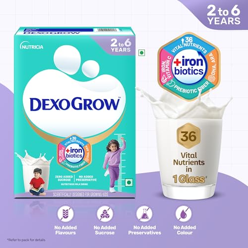 Image of Nutritious Milk Drink for 2-6 year Old Kids with IRON BIOTICS, Zero Added Sucrose - 400g BIB (Pack of 2), Powder