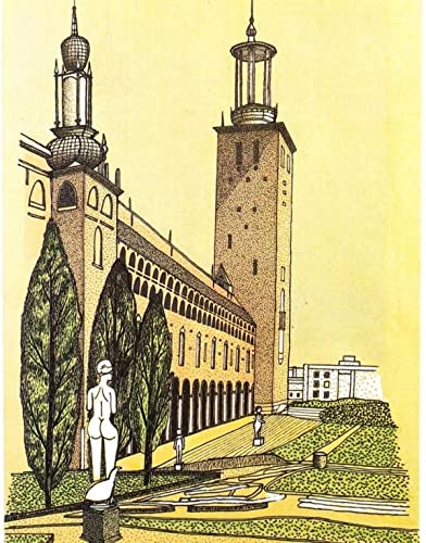 Amazon.co.jp: 山下清「ストックホルムの市役所」精密オフセット