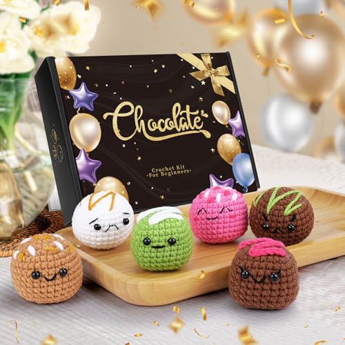 Kit de crochet débutant chocolat avec vidéos pas à pas complètes - 7