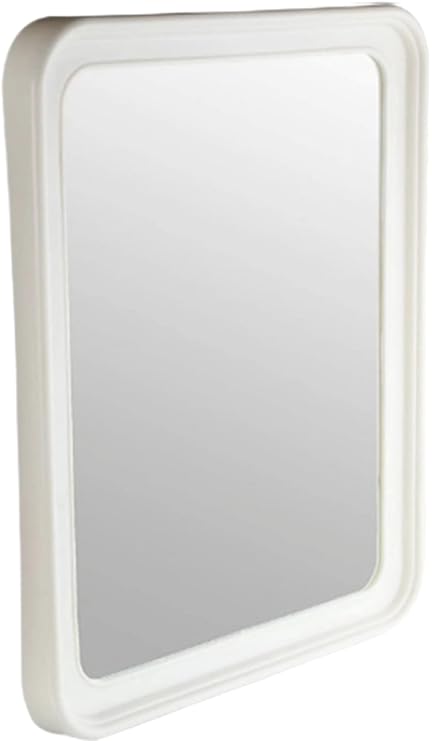 HOPE KART Plastic Mirror Wall Hanging for Bathroom Bedroom Dressing Table Makeup Beauty Mirror Washbasin Livingroom, 3mm (Rectangular, 10x13 (Frame Size) / 9x12 (Glass Size))