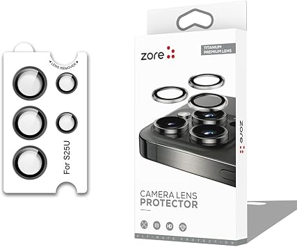 Zore Galaxy ile uyumlu S25 Ultra CL-12 Premium Safir Parmak  zi B rakmayan Anti-Reflective Kamera Lens Koruyucu Siyah