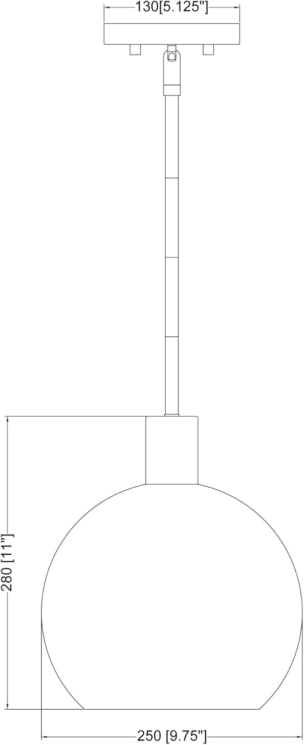 Z-Lite 7500P10-MB Margo Pendant, 1-Light 100 Watts, Matte Black