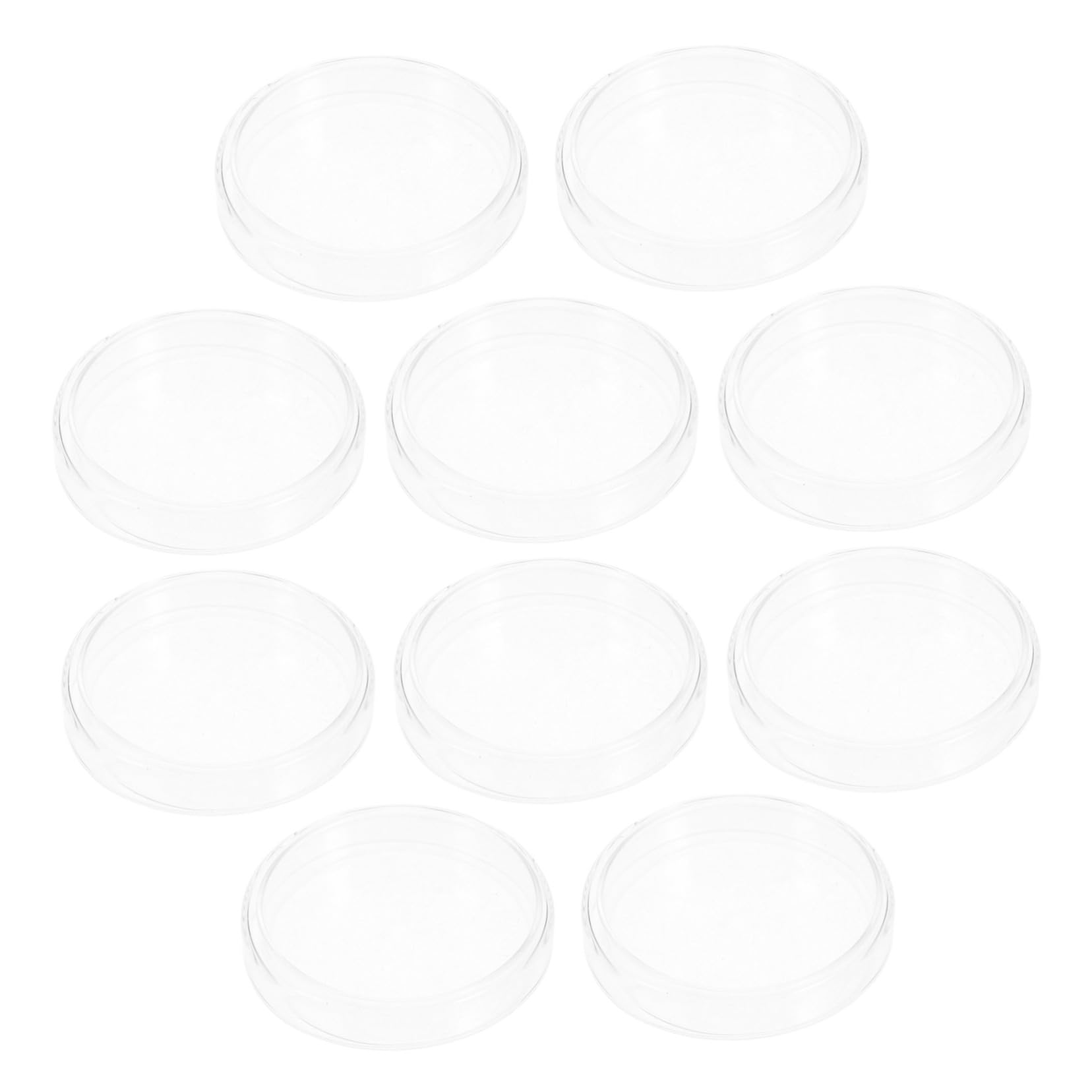 GLEAVI 10piezas Placa de Cultivo de Vidrio Placas de Petri de Agar Equipo para Experimento Microbiológico Crecimiento Nutriente Hongo Laboratorio Petri