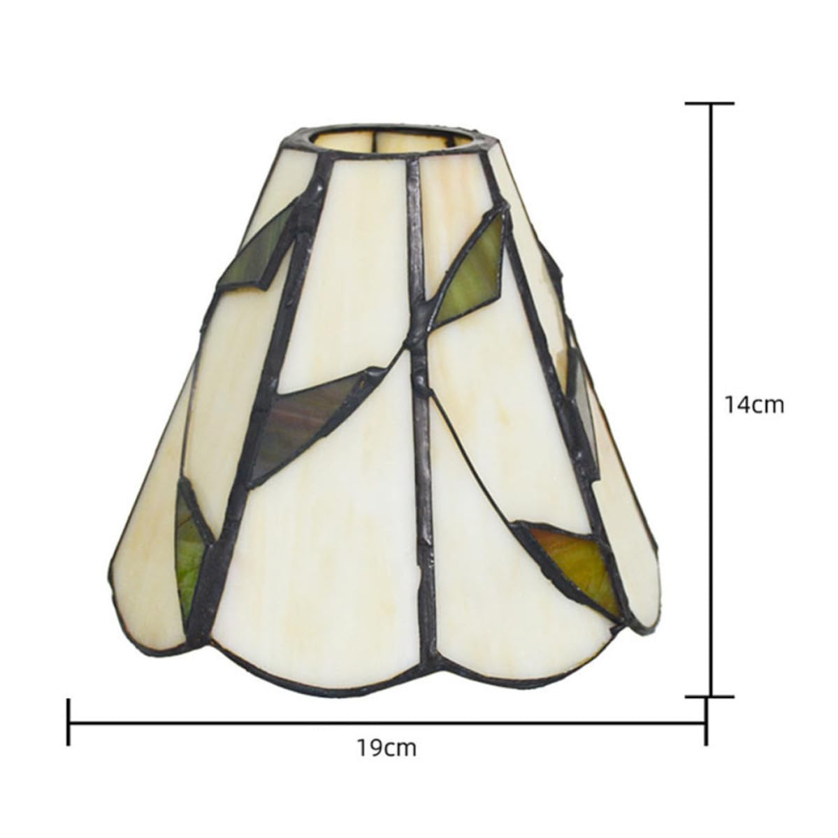 Paralume in Vetro Decorativo Beige per Lampada a Sospensione