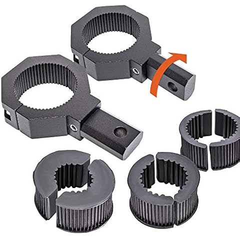 LAMPHUS Off-Road ATV UTV Light Bar Mounts Mounting Bracket Clamp Kits [1"/1.5"/1.75"/2" Inch] [360-Degree] [2 x Stud Size] Aluminium Unit Bull Roll Cage Clamps Mount Cover