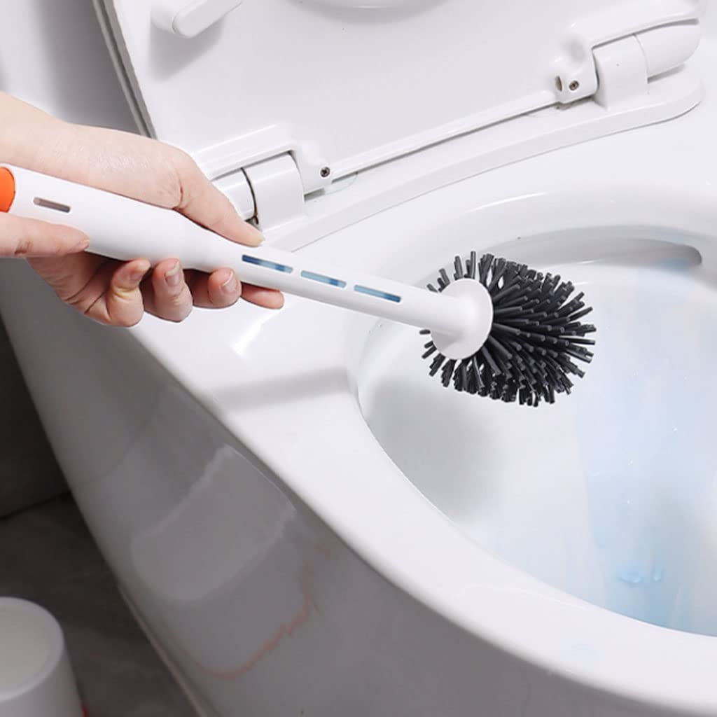 Kreatywny zestaw szczotek toaletowych z uchwytem plastikowy środek do czyszczenia toalet praktyczne akcesoria łazienkowe stylowa szczotka do WC do wydajnego czyszczenia i higieny.