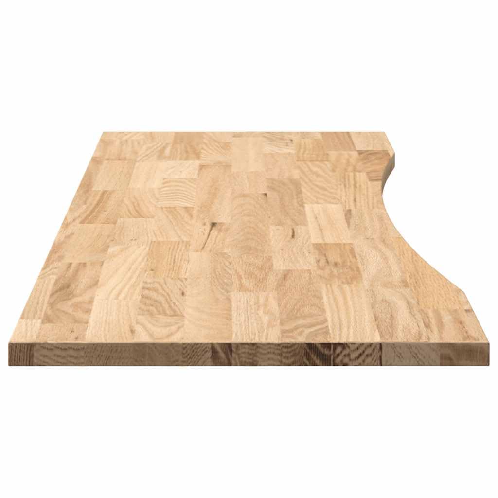 Plateau de bureau en chêne massif non traité 140 x 50 x 2,5 cm