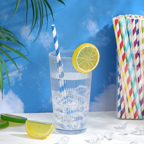 250 pitillos coloridos desechables de papel biodegradable miniatura 5