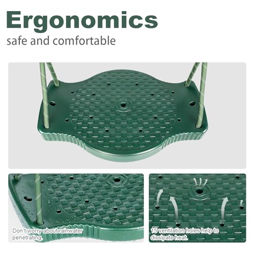Image of Tree Swing Plastic Swing Set Heavy Duty Replacement, Swing Accessories for Indoor Outdoor Green