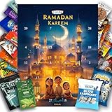 Ramadan Kalender mit Halal Süßigkeiten aus aller Welt - Für Kinder & Erwachsende - Zuckerfest Kalender gefüllt - Perfekt für Ramadan Geschenke - Ramadankalender befüllt (2er)