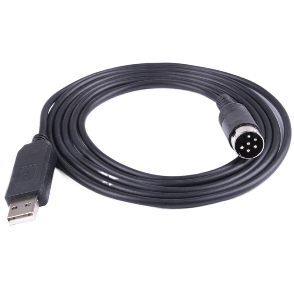 Adaptador convertidor Serie USB a 6P DIN RS232 de 6 pies Compatible con Kenwood Radio TS-450S TS690 TS790 ID-150 FTDI