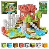 NETEHU Magnetic Blocks Cubes Toys for Kids, Travel Building Toys for Toddlers Boys & Girls, Magnet Building Blocks Construction Education Learning Toys, 63PCS