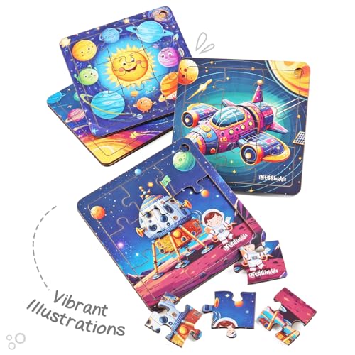 Image of FIRSTCRY INTELLISKILLS Premium Jigsaw Puzzle for Kids |36 Pcs Puzzle Set | Fun Learning &Educational Toy for Enhancing Concentration | 3+ Years |Best Birthday Gift |BIS Certified (Space)