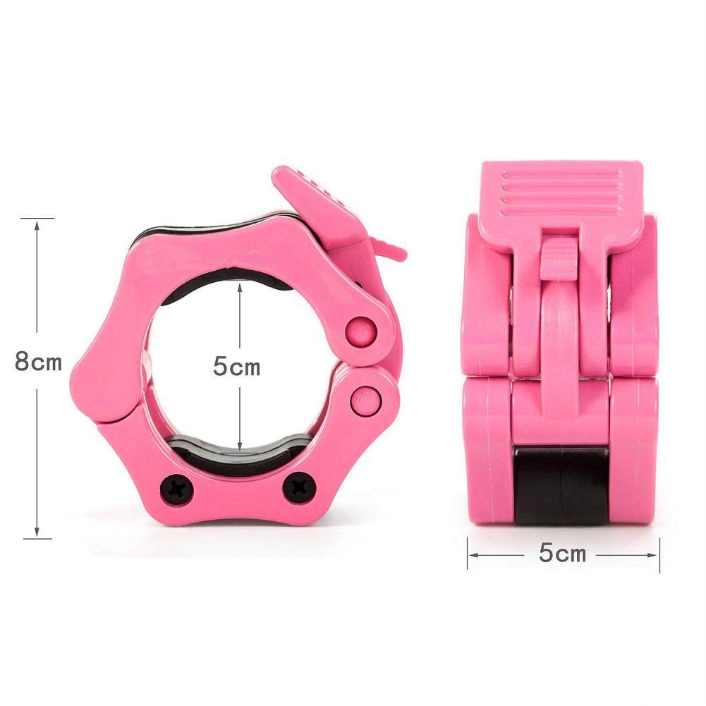 5,1 cm Langhantel-Clips zum Gewichtheben, 1 Paar (Pink)