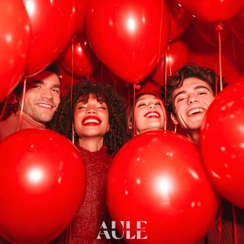 Image of AULE Red Balloons 12 inch 50 Pcs Latex Balloons Helium Shiny Thicken Balloon Perfect Party Decoration for Wedding Birthday Baby Shower Graduation Carnival