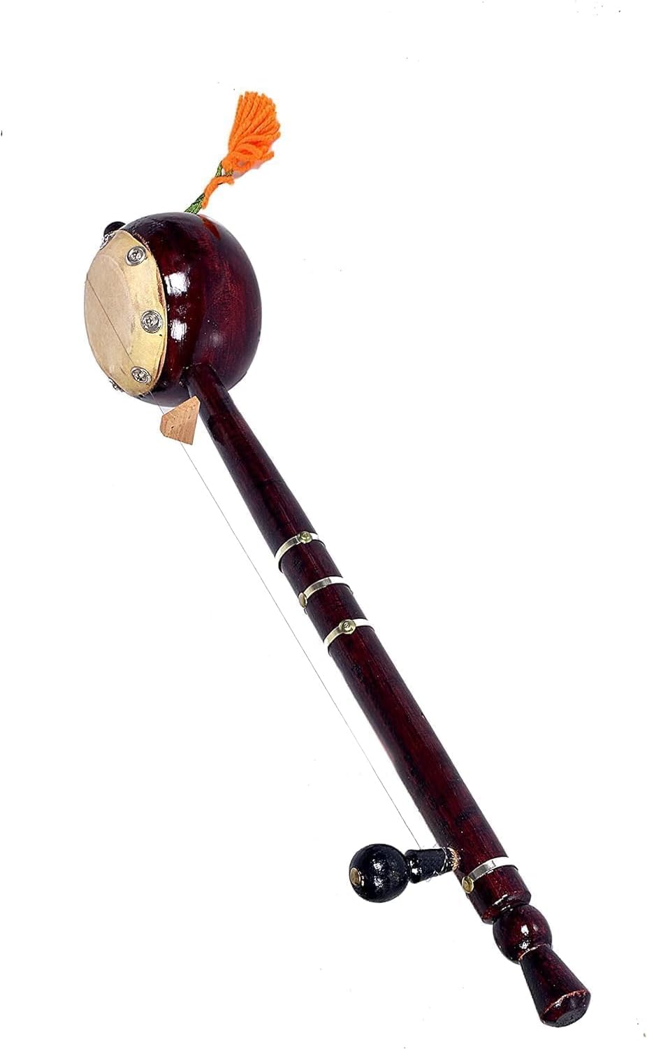 Elegantes, traditionelles Musikinstrument aus Holz im Kürbis-Stil, Iktara/Tumbi, zum Spielen von Musik und Dekorationen, ca. 55,9 cm.