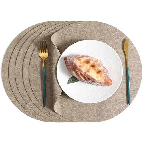 La Mejor Recopilación de Manteles Individuales Walmart - los preferidos. 45 TOAO Manteles Individuales Redondos 6 Pcs 13 Pulgadas, manteles Individuales para Mesa, Tapetes para Mesa de Comedor Resistentes al Calor, Comedor, Fiesta, decoración de Mesa....