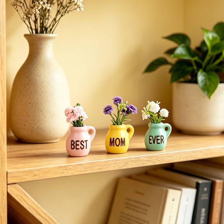 Imanes Decorativos de Cerámica Forma Florero 3 Pzas miniatura 6