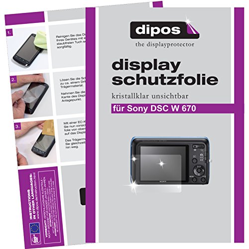 I 6X Pellicola Protettiva Compatibile con Sony DSC W 670 di Protezione Cristallo