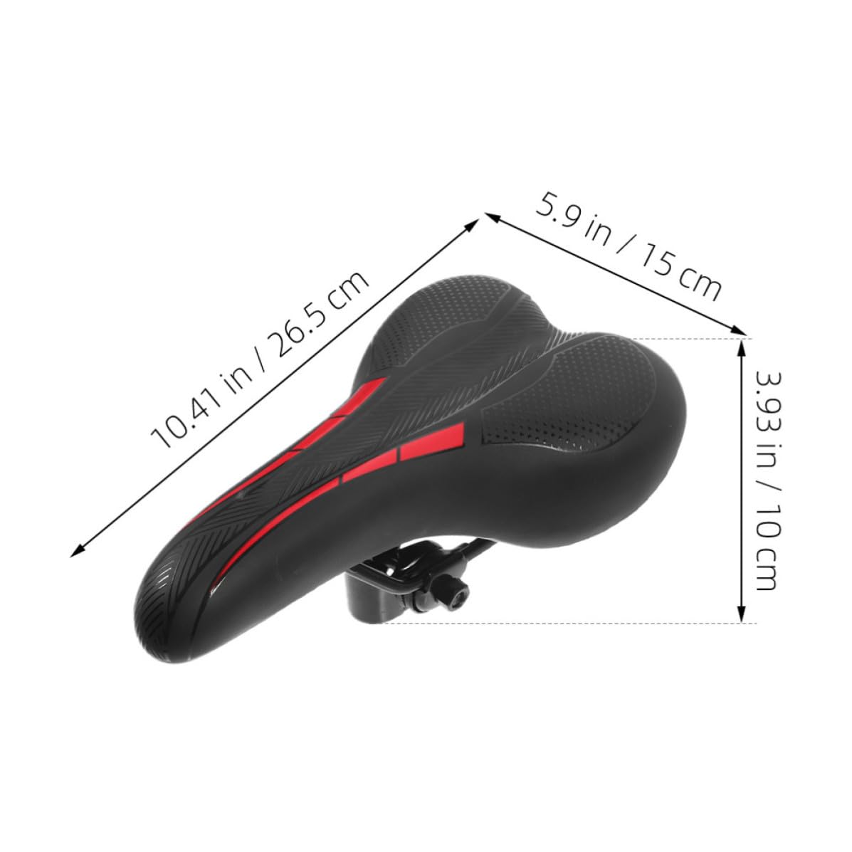 ULTECHNOVO 2 Piezas Sillín de Bicicleta Negro de PU y PP, Cómodo y Ligero