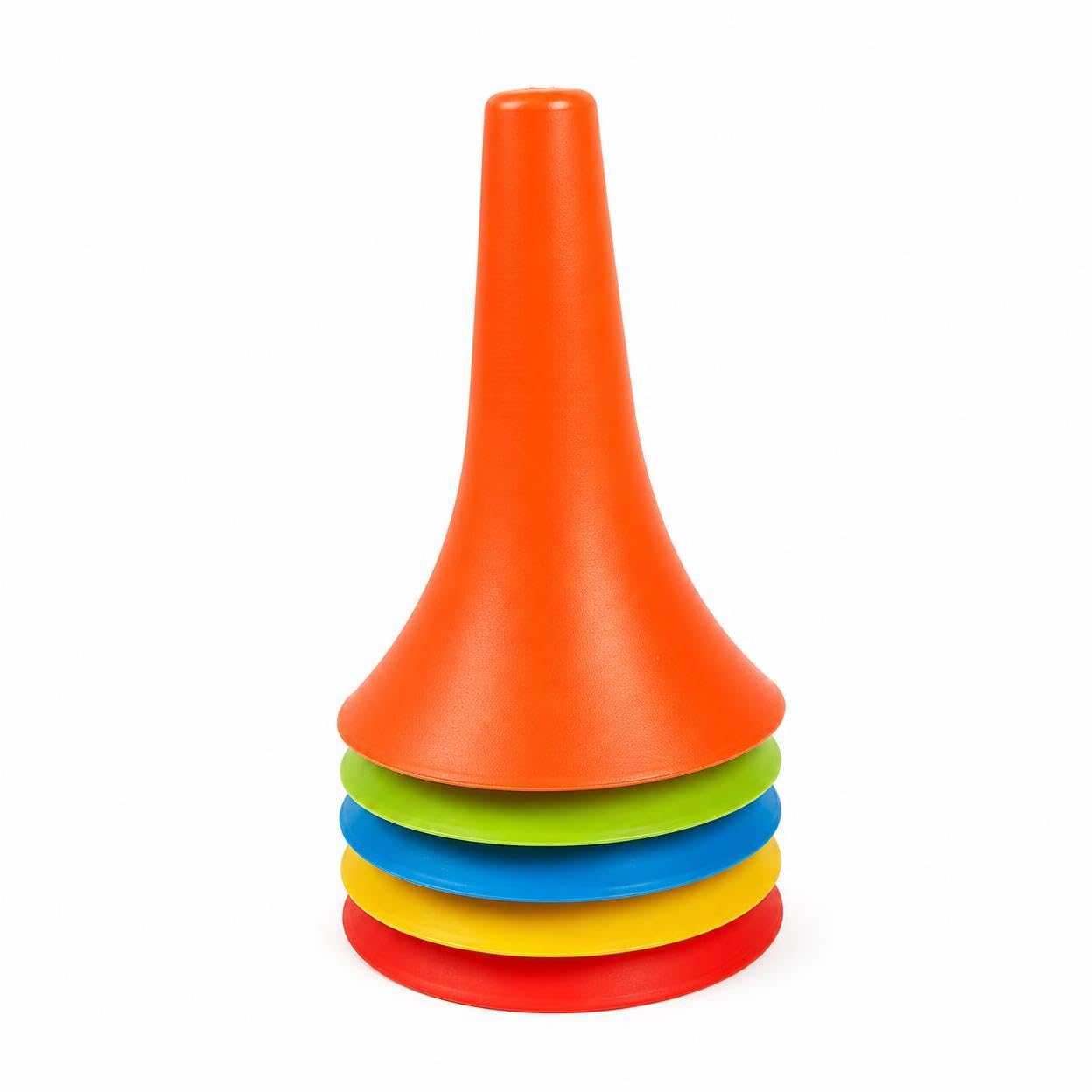 Basketball Dribbling Cones, Training Aids for Kids, Agility Markers, Slalom Cones Colorful Horn Barrel 23cm-image-20
