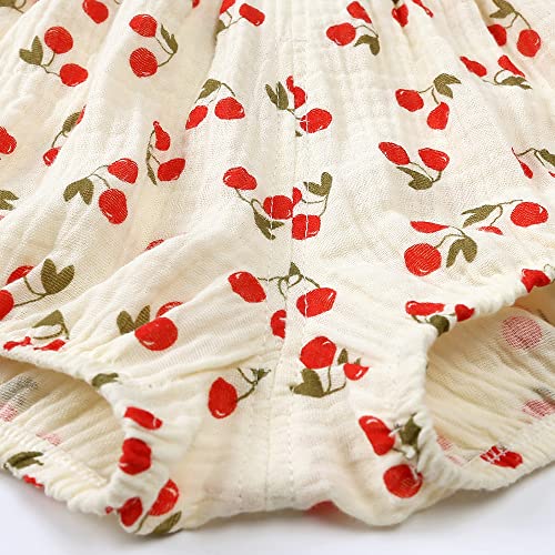MYGBCPJS Baby Boys Girls 3 Pack Cotton Linen Bloomers Kids Loose Floral Graphic Printed Bubble Shorts Elastic Waist Bottoms