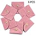 IFAMIO 6 Pcs Jewelry Pouch Bags Velvet Jewelry Storage Bags with Snap Button Pink Microsuede Luxury Small Gift Packaging for Necklaces Bracelet Rings Earings Watch Coins
