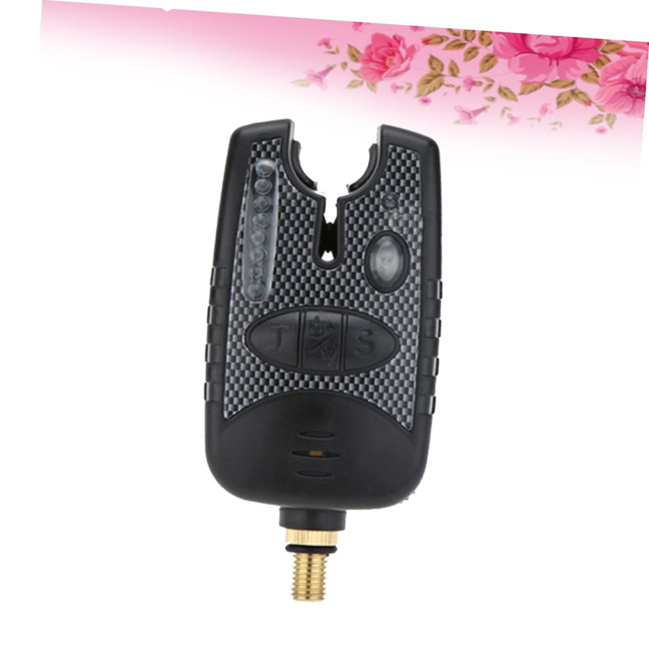 Toyvian Sensitive Fishing Rod Alarm Indicator with Loud LED Light for Daytime and Night Use Easy Clip Design for Beginners and Enthusiasts Battery Not Included Black