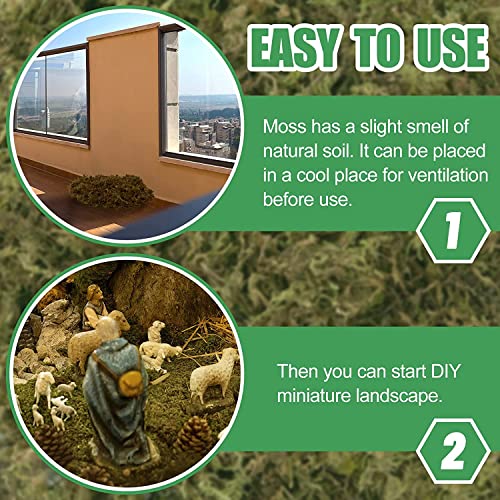 Alphatool 35 Oz Large Capacity Fake Moss For Potted Plants, Artificial Natrual Moss For Fake Plants Indoor, Moss For Home & Office Decor, Diy Crafts, Forest Moss For Hamsters #TOP4