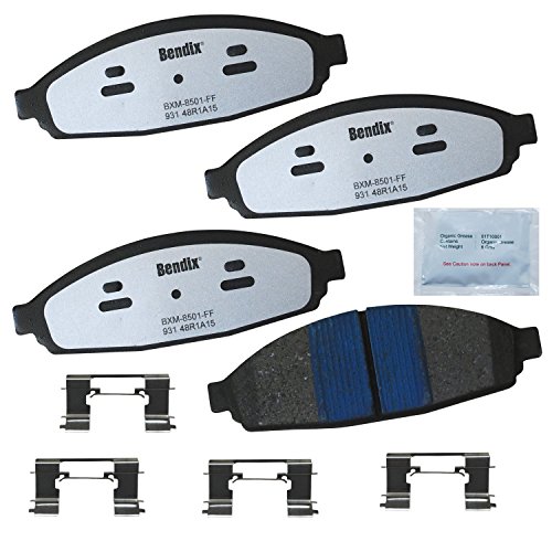 Image of Bendix Fleet Metlok PBD931 Semi-Metallic Front Brake Pads for Ford Crown Victoria 2011-2003, Grand Marquis 2004-2003, Lincoln Town Car 2011-2003, Mercury Grand Marquis 2011-2003, Marauder 2004-2003